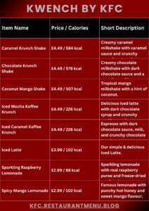 KFC Menu KFC Menu